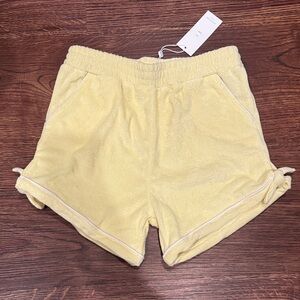 Banana Yellow french terry Shorts